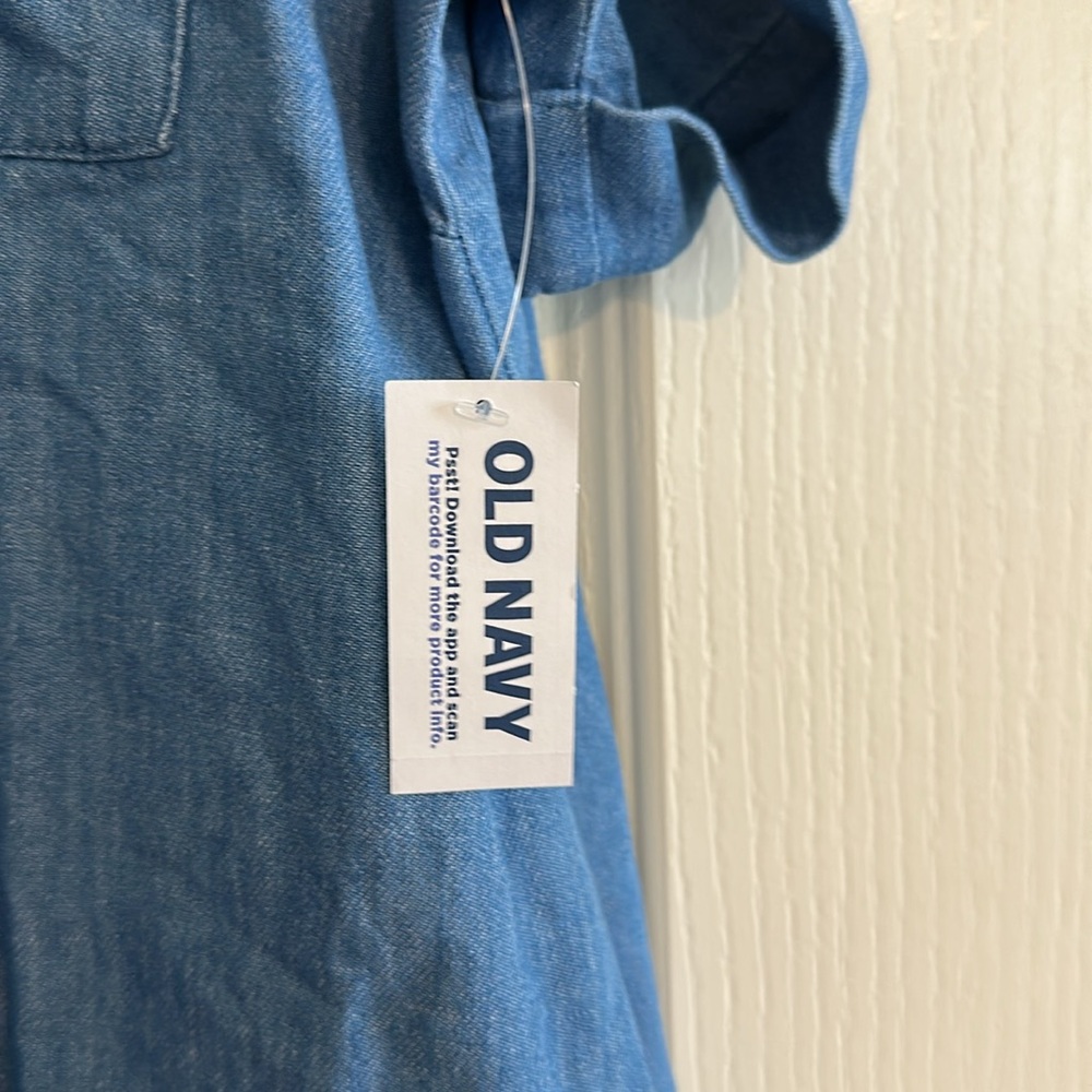 Old Navy Casual Blue Button Down Shirt - Picture 3 of 4